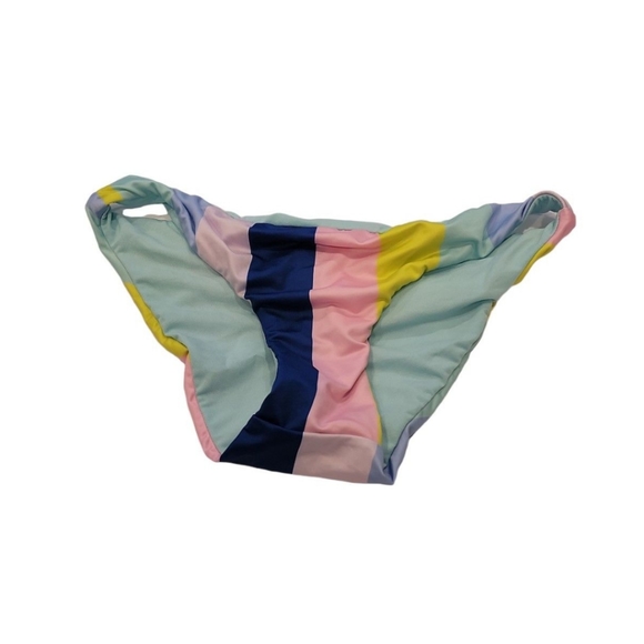 NWOT The Bikini Lab Rainbow Stripe Bikini Bottom Medium - Picture 1 of 3